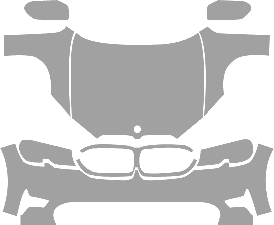 BMW front stencil for precut wrap layout | PPF Manufacturer | Apeax