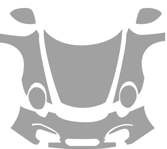 Front-view Porsche layout for precut wrap | PPF Manufacturer | Apeax