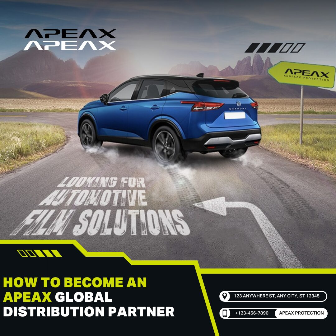 Apeax banner with the tagline"How to become a distributor of Apeax"